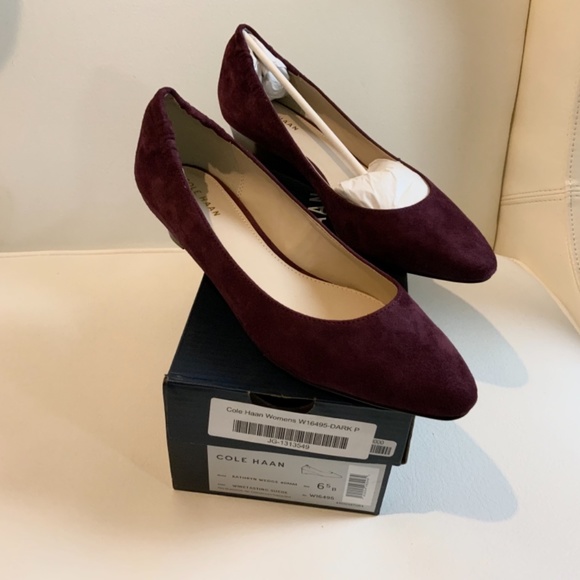 Cole Haan Kathryn Vine Purple Wedge Pump Heels 6.5 - Picture 10 of 14
